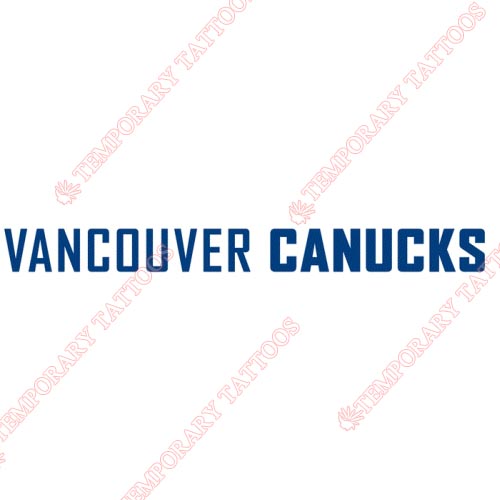Vancouver Canucks Customize Temporary Tattoos Stickers NO.362